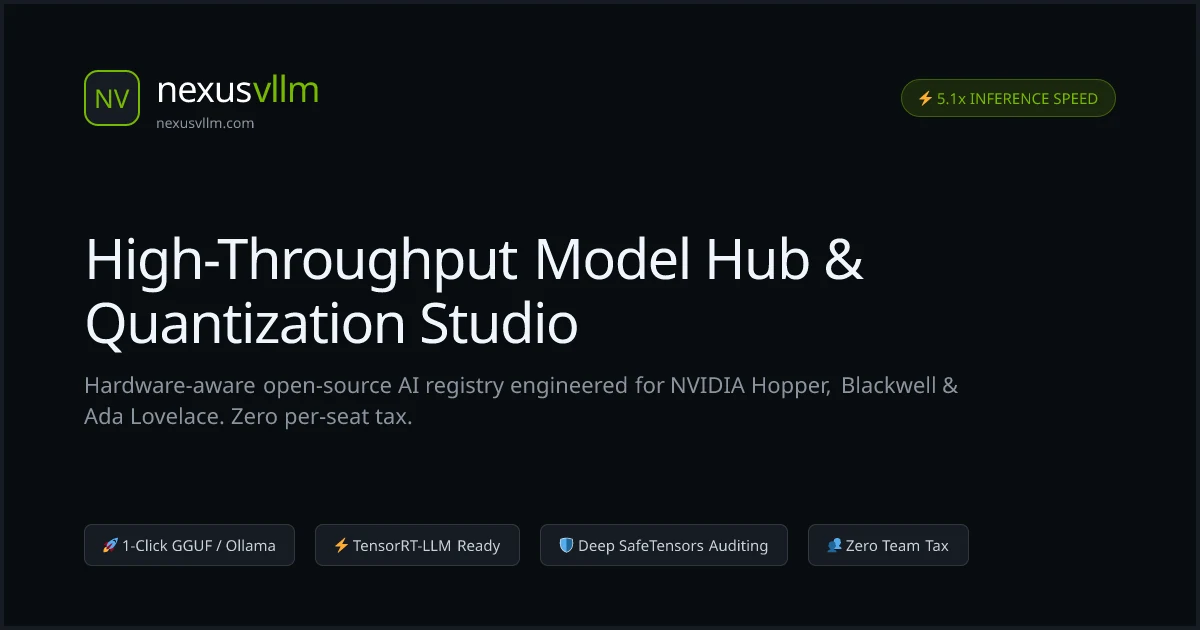 Η live πλατφόρμα NexusVLLM, model hub και high-throughput AI engine